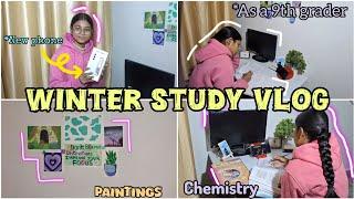 Winter Study Vlog |*Requested Video*|CBSE 9th Grader Study vlog | Class 9 Study Vlog| Study vlog|