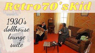 Boxed 1930's dollhouse lounge suite plus more!