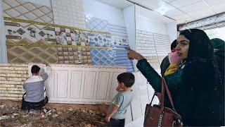 Shopping for Change, Tiled Walls: A Single Mom Beautifies Her Home