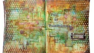 Art Journaling Page with 7 Dots Studios by Keren Tamir