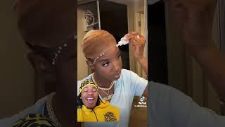 My tiktok crush does her hair for me ‍