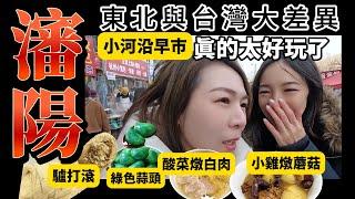 東北瀋陽早市太好玩了吧!!好多東西沒吃過!!好友婆婆做一桌東北菜，蒜頭是綠色的竟然這麼好吃!!???