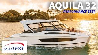 Aquila 32 (2019) - Test Video by BoatTEST.com