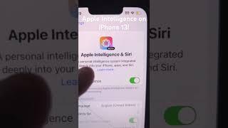 Apple Intelligence on iPhone 13! #apple #appleintelligence #ai #siri #iphone13 #unsupportedsoftware