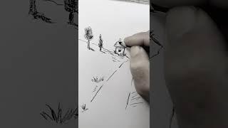 How to Draw a Simple Landscape #art #landscape