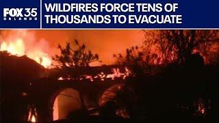 Wildfires force major evacuations in Southern California