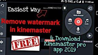 How to remove watermark on Kinemaster 2019 & How to download Kinemaster  Pro 2019 apk