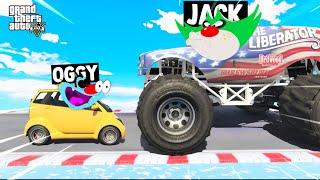 OGGY FIGHTING WITH MONSTER CARS IN FACE TO FACE CHALLENGE (GTA 5 Funny Moments)