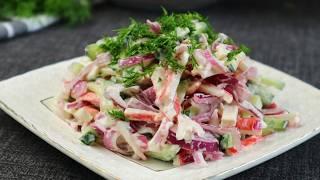 Всего ТРИ ингредиента!  Крабовый  Салат по- Новому! Два вкусных  свеженьких рецепта