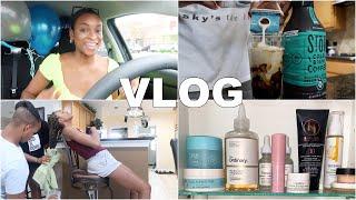 VLOG: jonathan's birthday, getting braids, new skincare for quarantine skin | Tomar Thomas