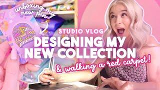 STUDIO VLOG | Small business launch, designing my next collection and walking a RED CARPET?!