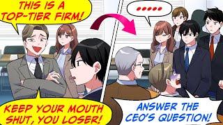 The Interviewer Said that Low-Educated Folks, Like Me, Shouldn't Talk! So…[RomCom Manga Dub]