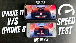 iPhone 8 iOS 16.7.2 vs iPhone 11 iOS 17.1 Speed Test