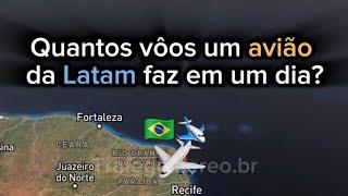 Quantos voos um Avião da Latam faz em um dia ?