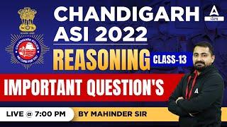 Important Questions | Reasoning Classes For Chandigarh Police ASI 2022 | By Mahandar Sir #13