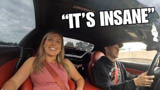 1000+ HP Corvette C6 Ride with Bri – Watch Her Reaction! #twinturbocorvette #corvettec6