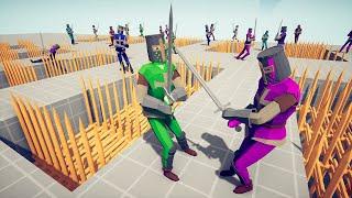 Battle Royale on Pits with Spikes | Totally Accurate Battle Simulator TABS