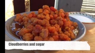Swedish waffles with cloudberry jam