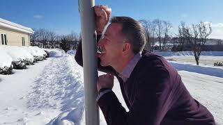 Pastor Sticks Tongue to Frozen Flag Pole
