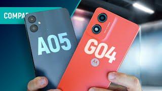 GALAXY A05 vs MOTO G04: CELULAR BARATINHO da Motorola SUPERA Samsung? | Comparativo