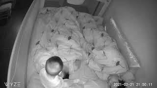 Baby Monitor Captures: Baby playing with Mom's face during Bed time but not his dad's face #shorts
