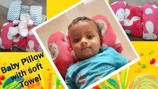 Baby pillow making / new born baby soft pillow with towel / How to make Baby Pillow at home