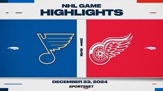 NHL Highlights | Blues vs. Red Wings - December 23, 2024