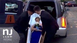 Showing up to the prom in a hearse and coffin
