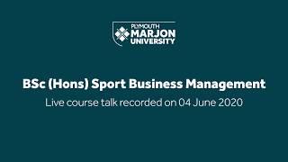 BSc (Hons) Sport Business Management