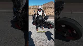 Probably not very smart to do this in gravel #bikergirl #motorcycles #motorcycle