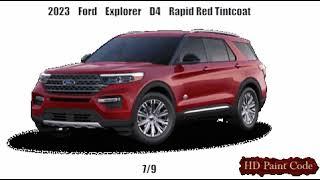 2023 Ford Explorer Paint Codes