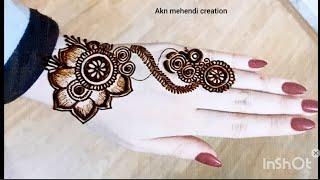 Easy stylish back hand mehendi | simple Arabic mehendi | mehendi ki design |  mahandi