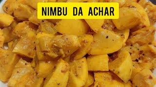 Nimbu Da Achar | Homemade Lemon Pickle Recipe