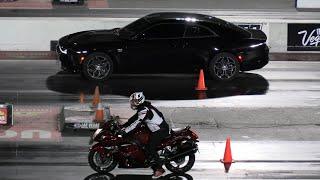 Electric Dodge Charger Daytona vs Suzuki Hayabusa