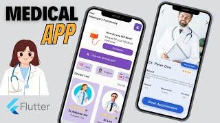 Medical App Ui in flutter with Backend - Flutter Tutorial - Flutter course 2023 #flutter #dart