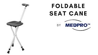 MEDPRO™ Foldable Seat Cane/Walking Stick