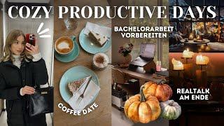 Cozy & Productive Fall Vlog 🫖Coffee Date, Bachelorarbeit, Realtalk