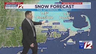 WPRI 12 Weather Forecast 12/20/24: Rain & Snow This Afternoon; Slick Spots Possible