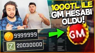 1 LEVEL HESAP GM HESABI GİBİ OLDU!! GROWE İLE 1000TL DEĞERİNDE HESAP DİZDİK ZULA