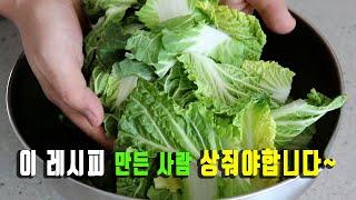 봄동 왜? 절이세요. 그냥 무쳐야 맛있어요. 봄동 겉절이 황금레시피 강쉪