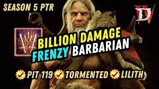 Diablo 4 Barbarian Build BILLION DAMAGE FRENZY Guide