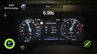 Kia Sportage 2022 1.6i 110kw FWD 0-100 acceleration with dragy