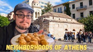 ATHENS GREECE 4K - Neighborhood Walk & Greek Food Tour