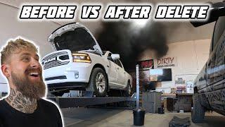 BEFORE vs AFTER EcoDiesel delete and dyno numbers