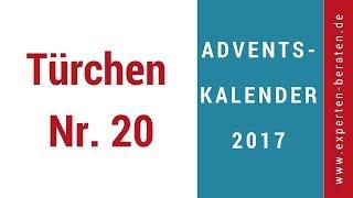 ► 20. Dezember –  wir öffnen das 20. Türchen unseres EXPERTEN-BERATEN-Adventskalenders 2017 