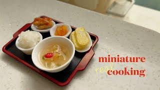 Homemade Korean food recipes for Dried Pollack Soup, egg rolls, and tofu miniature cooking