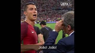 Cristiano Ronaldo João Moutinho before huge penalty 