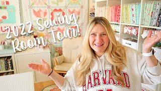 2022 Updated Sewing Room Tour // CRAFT ROOM TOUR!