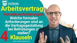 AR 3 6 4 Formale Anforderungen ⭐Welche Formfehler machen befristete Arbeitsverträge kaputt?