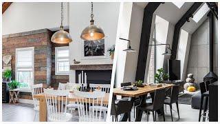 75 Mid-sized Dining Room With A Metal Fireplace Design Ideas You'll Love 